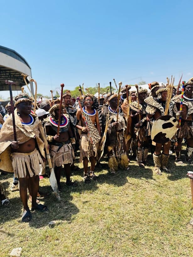 Cultural dancers performing at a festival