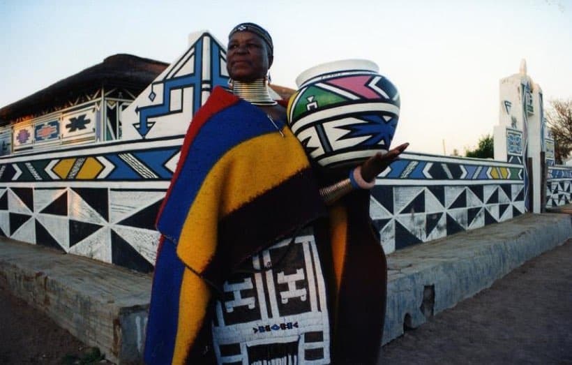 Painted amaNdebele homestead walls